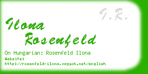 ilona rosenfeld business card